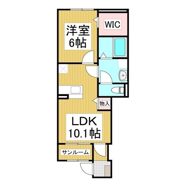 ファビオネスト駒沢(1LDK/1階)の間取り写真