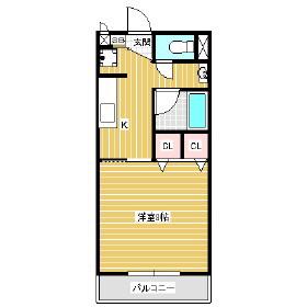 サンライズ(1K/1階)の間取り写真