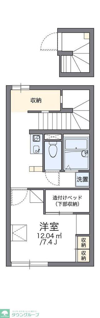 レオパレスオリエントコーポ(1K/2階)の間取り写真