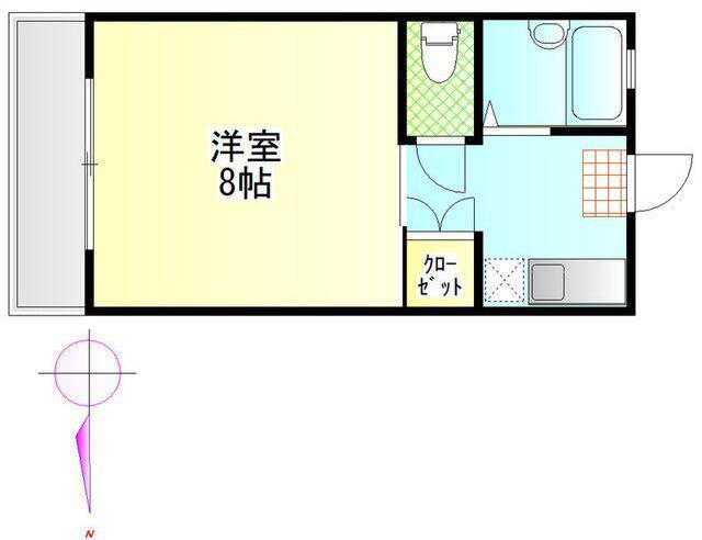 アークビル新中野(1K/2階)の間取り写真