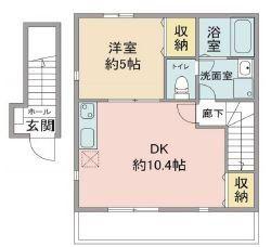 RUHE A(1LDK/2階)の間取り写真