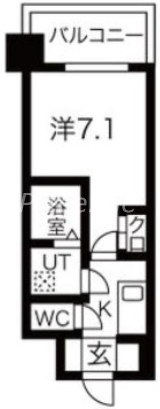 アーバンフラッツ新大阪Ⅰ(1K/8階)の間取り写真
