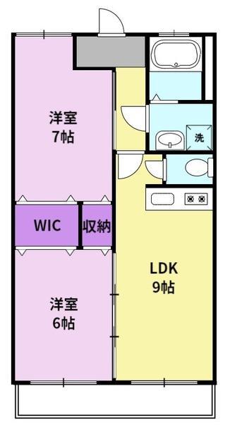 エサキビル(2LDK/3階)の間取り写真