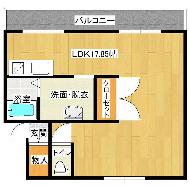スワンヒルズ山手(ワンルーム/4階)の間取り写真