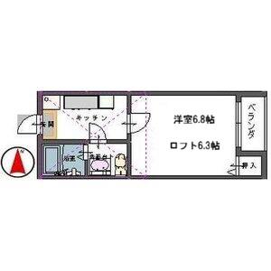 STAGE長町(1K/1階)の間取り写真