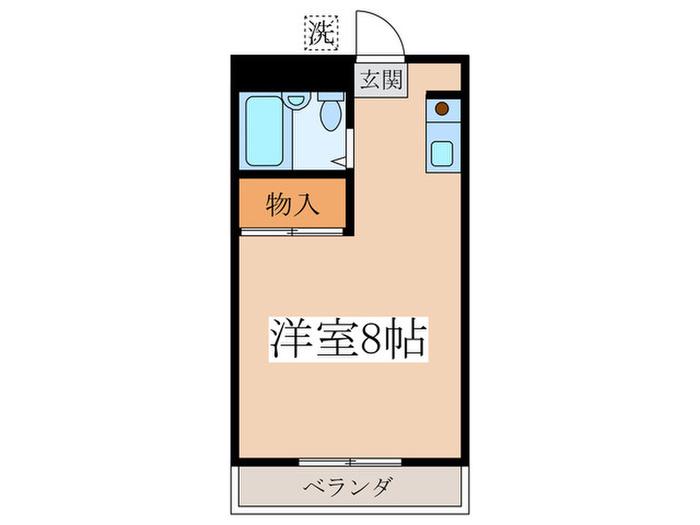 さくらコーポラス(ワンルーム/2階)の間取り写真