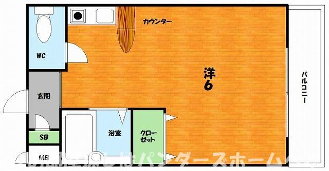 シャンテ中宮II(ワンルーム/4階)の間取り写真
