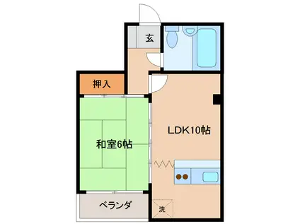 PIER辰巳(1LDK/5階)の間取り写真