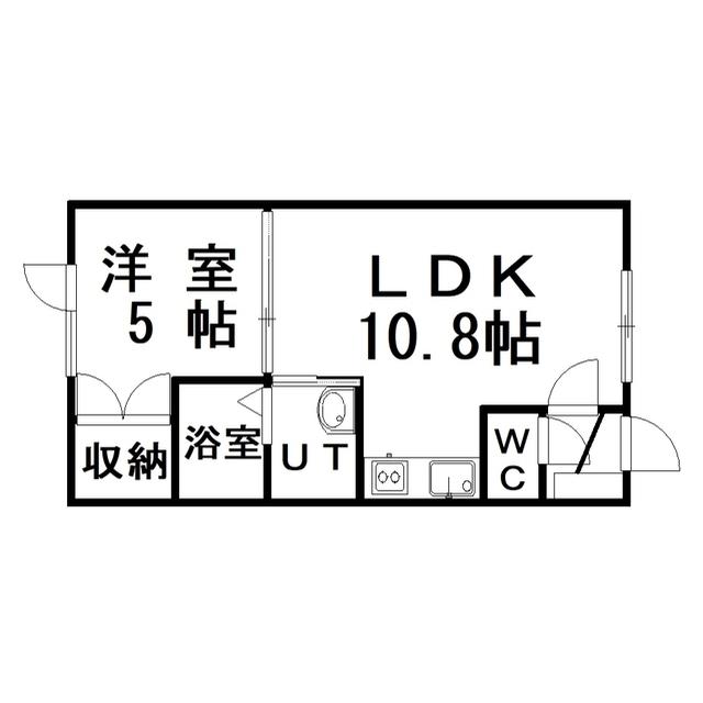 リーベンスII(1LDK/1階)の間取り写真