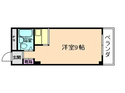 カーサ石橋(ワンルーム/1階)の間取り写真