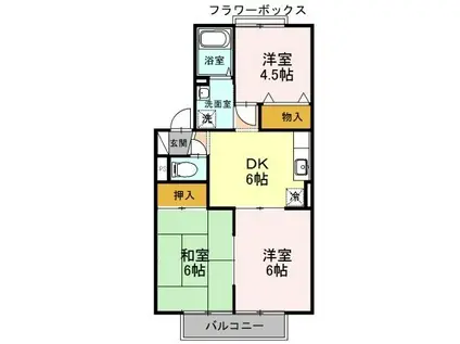 セジュールK(3DK/1階)の間取り写真