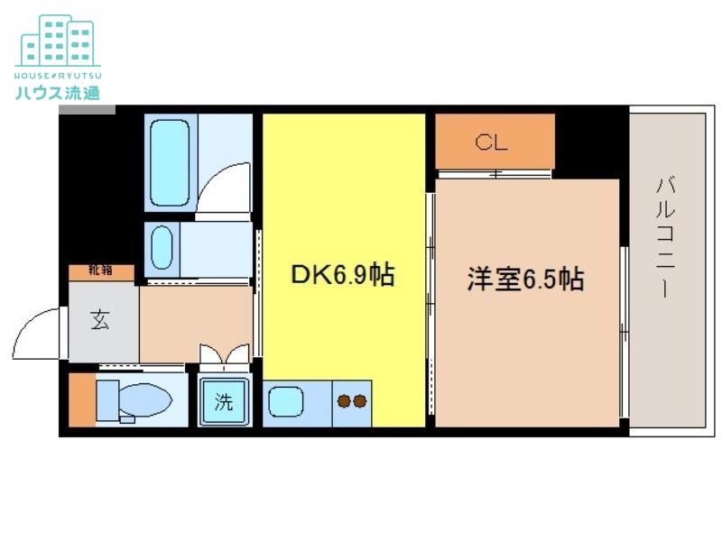 イ・メゾン麹屋(1DK/2階)の間取り写真