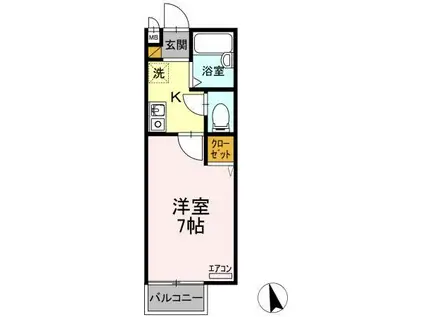 RAPTOR・MIK(1K/1階)の間取り写真