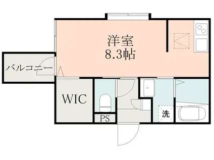 キャッスルM(ワンルーム/1階)の間取り写真