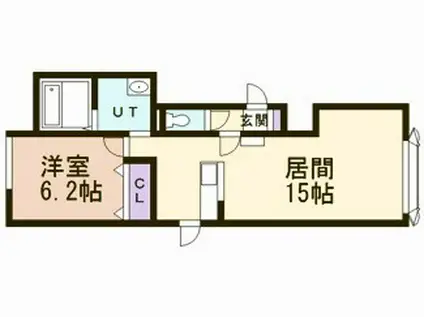 FORZAII(1LDK/1階)の間取り写真