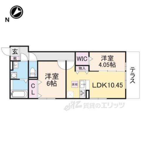 LUZLAZO ESY (2LDK/1階)の間取り写真