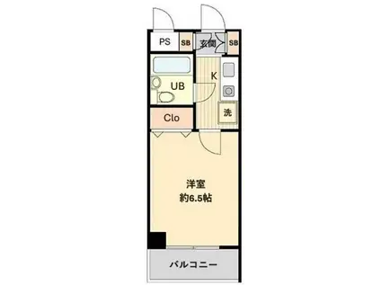 MAC東大和コート(ワンルーム/1階)の間取り写真