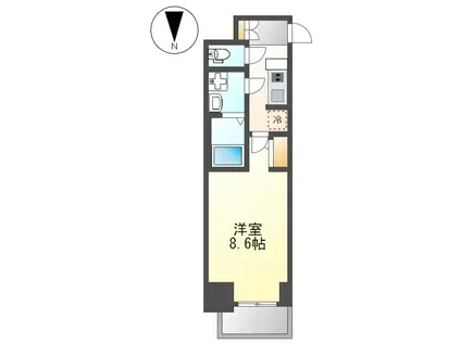 S-RESIDENCE上前津(1K/12階)の間取り写真