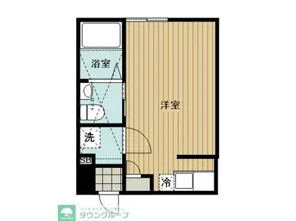 KENS LIEN 相模原(ワンルーム/2階)の間取り写真