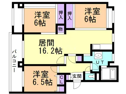 BETTER R 松原(3LDK/3階)の間取り写真