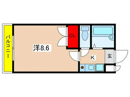 アム-ルグランシャリオ(1K/2階)の間取り写真