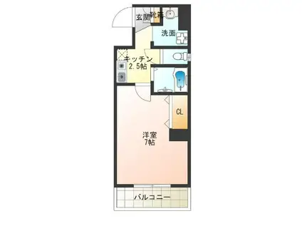 MIYO87(1K/6階)の間取り写真