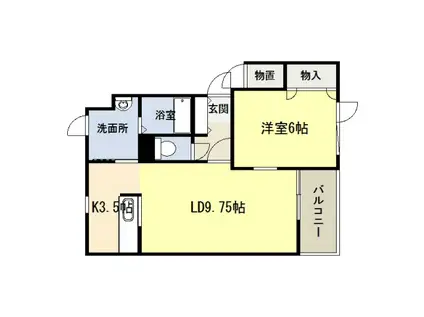 ノースフォレスト(1LDK/1階)の間取り写真