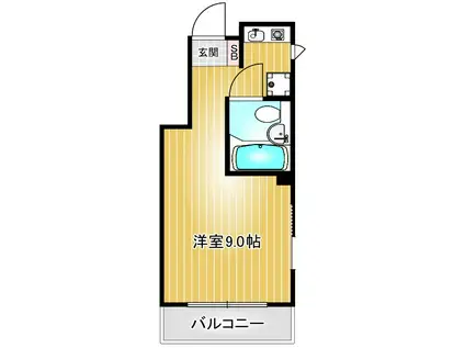 Fビル金山(ワンルーム/2階)の間取り写真