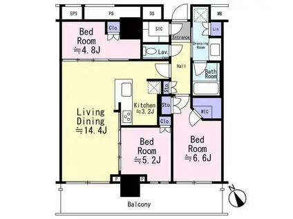 ザ・タワー十条(3LDK/9階)の間取り写真