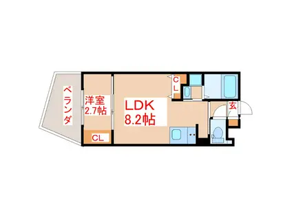 G/ANCHOR(1LDK/5階)の間取り写真