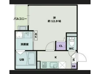 JACK SHIMOFUJISAWA IV(1K/1階)の間取り写真