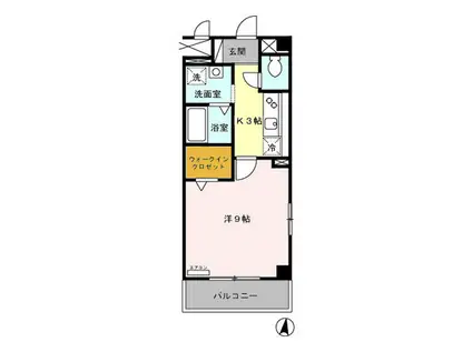 クレール(1K/2階)の間取り写真