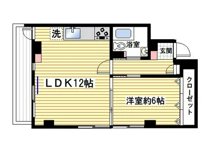 NYビル(1LDK/2階)の間取り写真