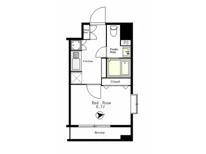 スパシエ田端(1K/2階)の間取り写真