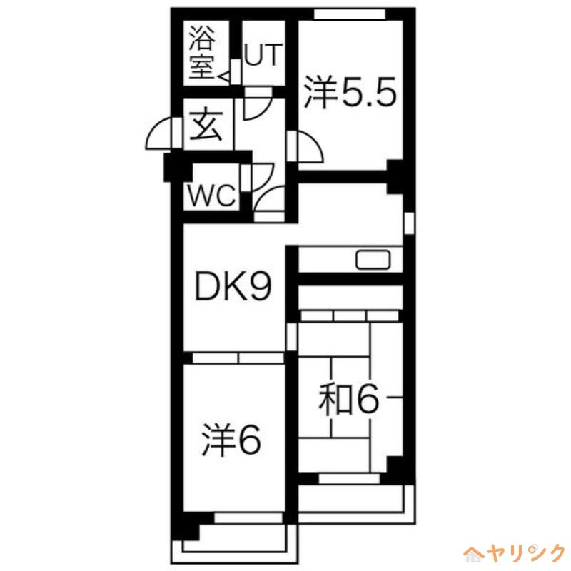 サンシャイン大森(3DK/3階)の間取り写真