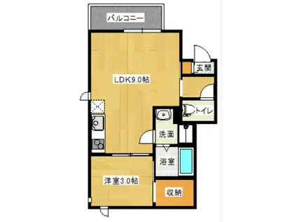 GRANDTIC南大橋Ⅰ(1LDK/1階)の間取り写真