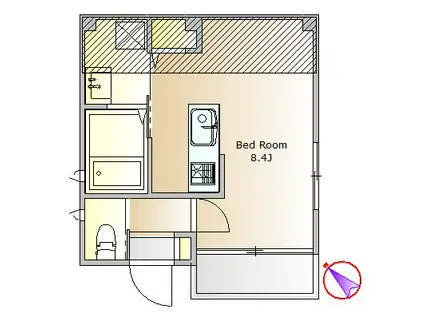 GREENBRIAR(ワンルーム/3階)の間取り写真