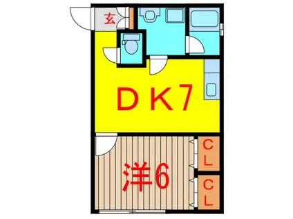 シーズハイム(1DK/1階)の間取り写真