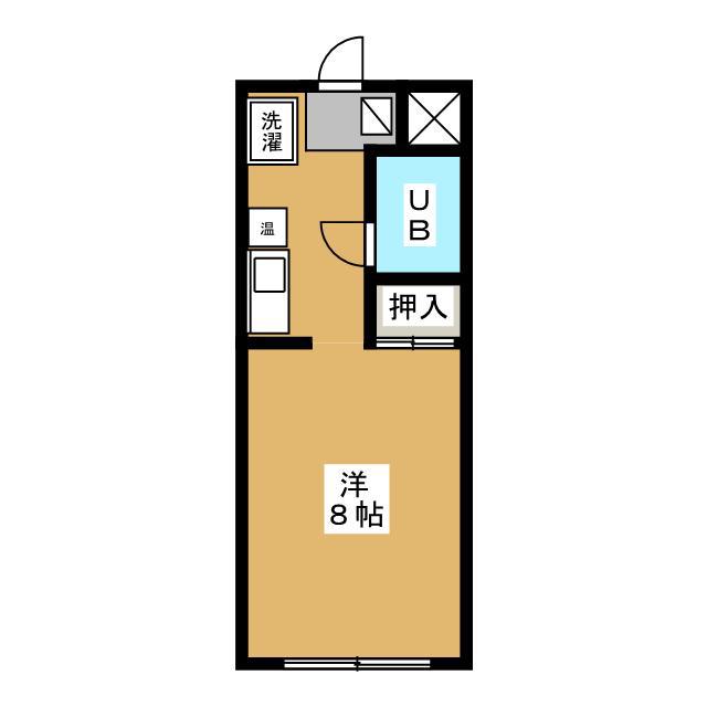 クインテスいわた(ワンルーム/2階)の間取り写真