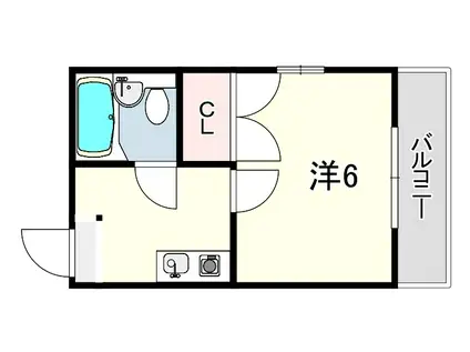 ジョンメゾン武庫之荘1(1K/3階)の間取り写真