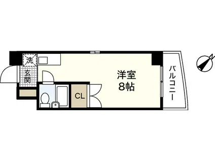 関本緑井ビル(ワンルーム/4階)の間取り写真