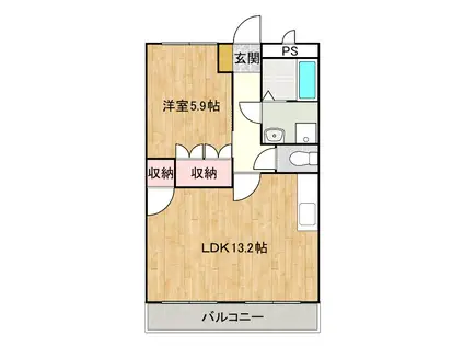 レ・コルニオーロ(1LDK/2階)の間取り写真