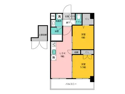 CLUB ORIENT BLD NO.88 MARINAGATE SU(2LDK/6階)の間取り写真