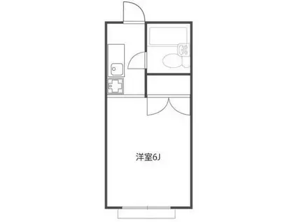 桜ヒルズ(ワンルーム/1階)の間取り写真