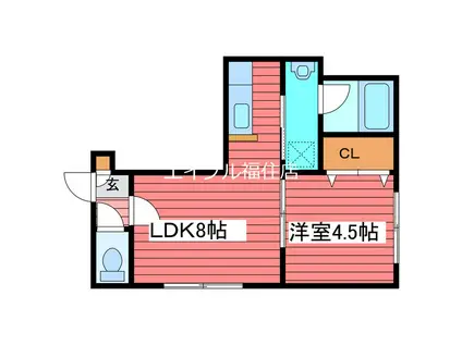 セレーネ(1LDK/3階)の間取り写真