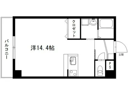 Nハイヒルズ(ワンルーム/3階)の間取り写真