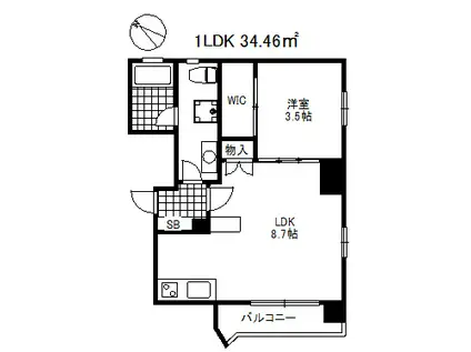 エルトストコウベ(1LDK/9階)の間取り写真