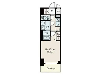 S-RESIDENCE熱田II(1K/12階)の間取り写真