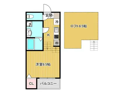 パークレスト仙台(1K/2階)の間取り写真