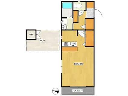 アバンサール(ワンルーム/2階)の間取り写真